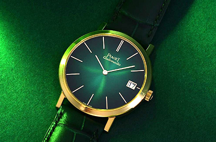 深圳伯爵POLO新款绿盘限量款超薄手表几折回收